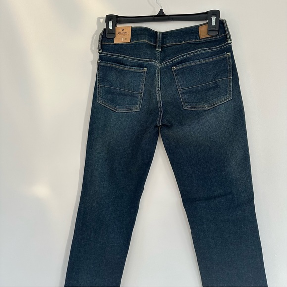 NWT American Eagle Outfitters No. 8262 Straight Dark Jeans Size 2 Short - Picture 8 of 10